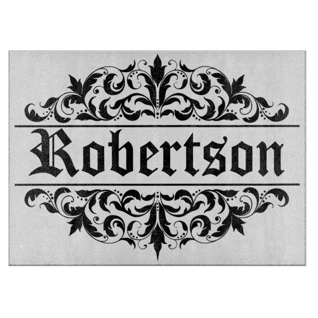 Elegant Personalised Cutting Board (Front)