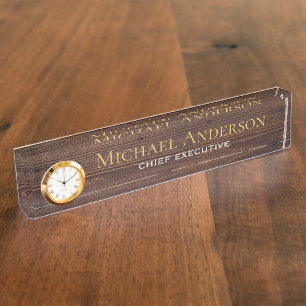 Elegant Personalised Desk NAME Plate Executive