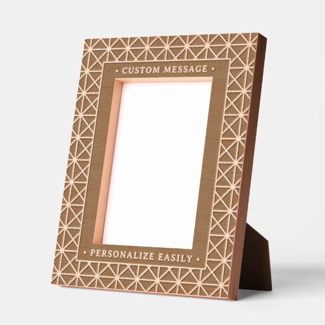  Elegant Personalised Engraving Geometric Art Deco Etched Frames (Left)