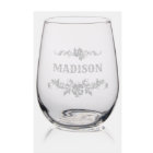Elegant Personalised Etched Floral 