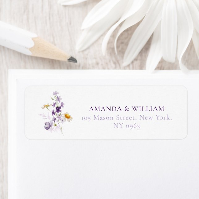 Elegant Personalised Floral Address Labels (Insitu)
