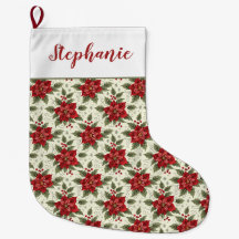 Elegant Personalised Floral Poinsettia  