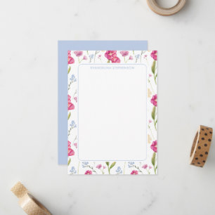 Elegant Personalised Floral Watercolor Wildflower Card