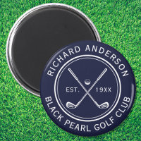 Elegant Personalised Golf Club Name Navy Blue