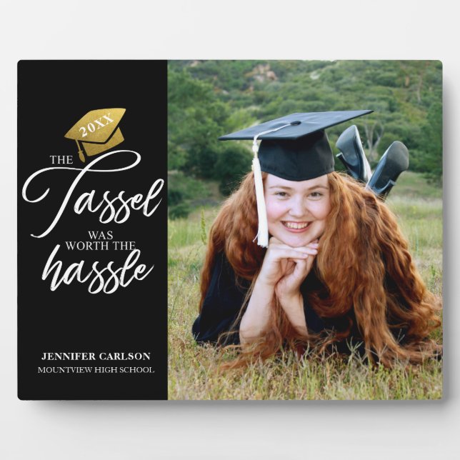Elegant personalised Graduation Photo Plaque (Front)