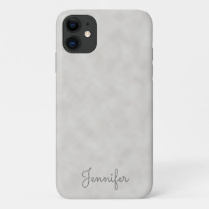 Elegant Personalised Grey Parchment iPhone 11 Case
