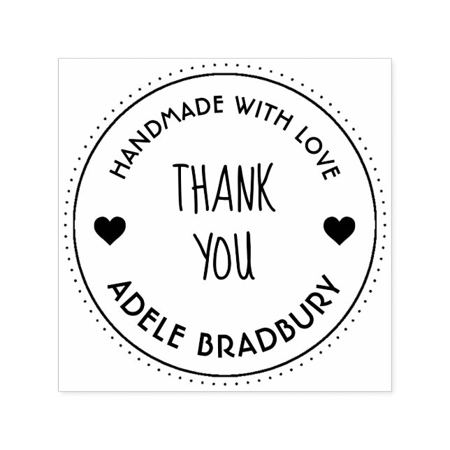 Elegant Personalised Handmade By Self-inking Stamp (Design)