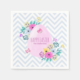 Elegant Personalised Happy Easter   Paper Napkin