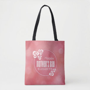Elegant Personalised Happy Mother's Day Tote Bag