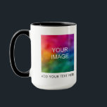 Elegant Personalised High Quality Classic 15oz Mug<br><div class="desc">Custom Elegant Modern Simple Template Upload Add Your Own Image Photo Business Logo Text Name Trending Classic 15oz Combo Mug. Buy High Quality Mugs & Cups Online Shop. Other Colours: White with Black,  Hunter Green,  Maroon,  Navy Blue,  Pink,  Yellow,  Red,  Light Blue,  Orange,  Lime.</div>