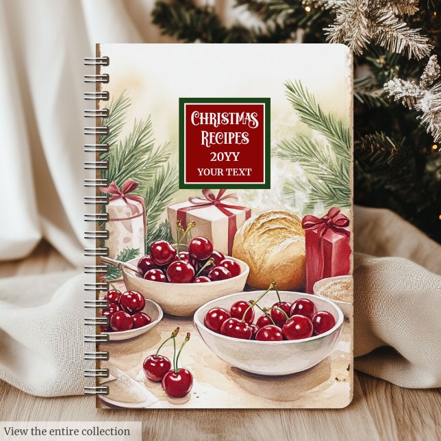 Elegant Personalised Holiday Recipe Journal (Elegant Personalized Holiday Recipe Journal Christmas)