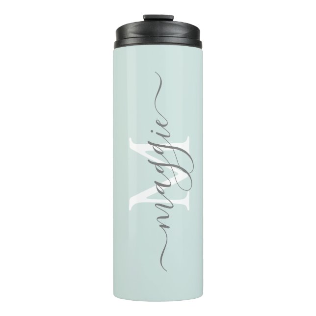 Elegant Personalised Initial & Name Travel Mug (Front)