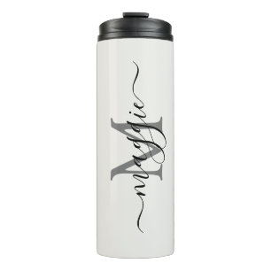 Elegant Personalised Initial & Name Travel Mug
