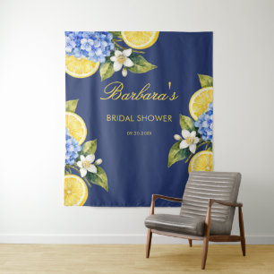 Elegant Personalised Lemon Bridal Shower  Tapestry