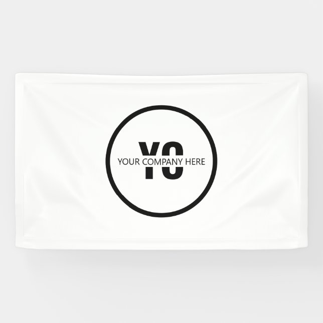 Elegant Personalised Monogram Business Branding Banner (Horizontal)
