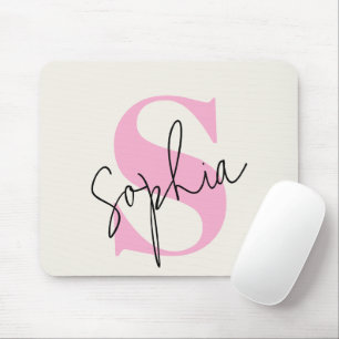 Elegant Personalised Monogram Mouse Pad