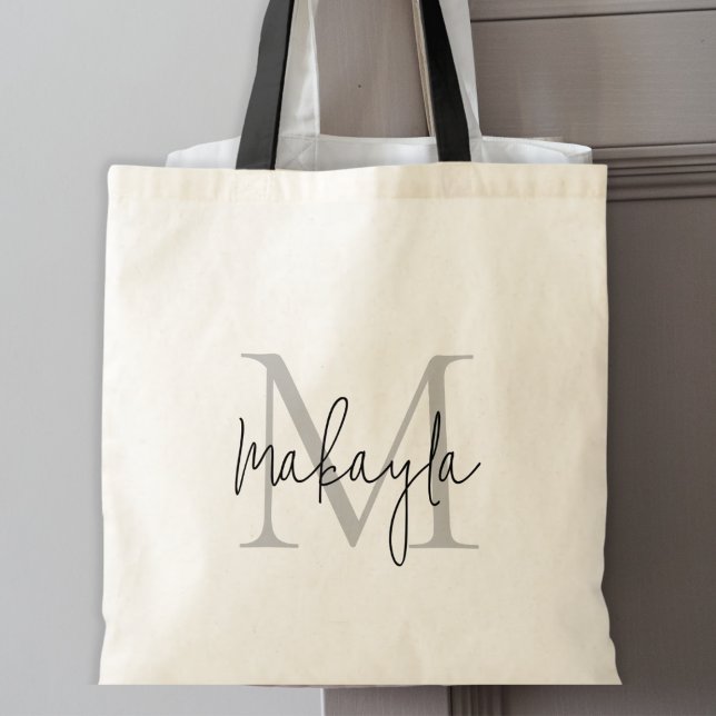 Elegant Personalised Monogram Tote Bag (Creator Uploaded)