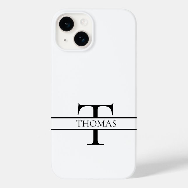 Elegant Personalised Monogrammed Custom Name Case-Mate iPhone Case (Back)