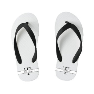 Elegant Personalised Monogrammed Custom Name Kid's Flip Flops