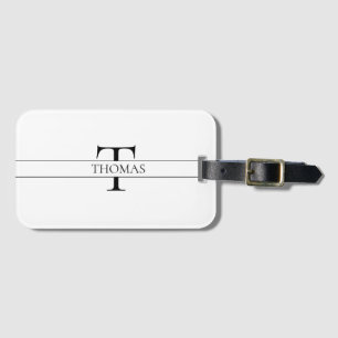 Elegant Personalised Monogrammed Custom Name Luggage Tag