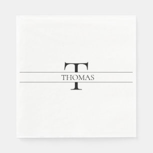 Elegant Personalised Monogrammed Custom Name Napkin