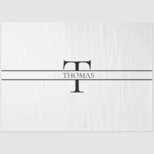 Elegant Personalised Monogrammed Custom Name Tissue Paper