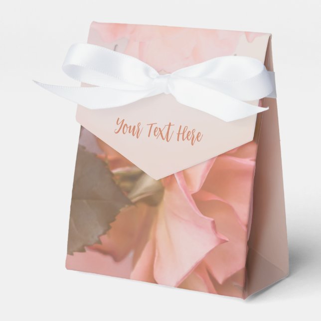 Elegant Personalised Muted Rose Favour Box (Front Side)