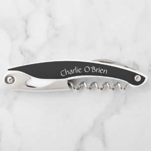 Elegant Personalised Name and Surname Corkscrew