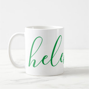 Elegant Personalised Name Custom Kelly Green Mug 