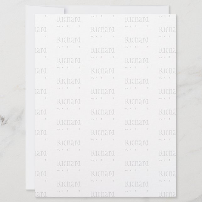 Elegant Personalised Name  Custom Letterhead (Front)