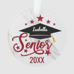 Elegant personalised Name Graduation senior 2021 Ornament