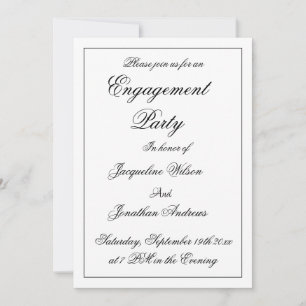 Elegant Personalised Names Engagement Party Invite