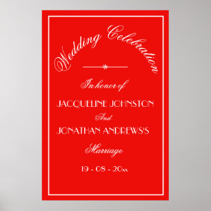 Elegant Personalised Names Wedding Welcome Sign