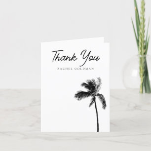 Elegant Personalised Palm Tree Thank You Card