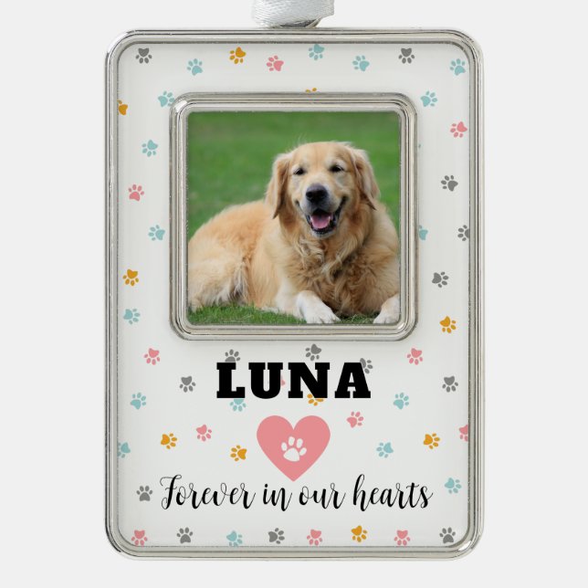Elegant Personalised Pet Memorial Ornament Gifts (Front)