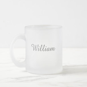 Elegant Personalised Petal Press Co Frosted Glass Coffee Mug