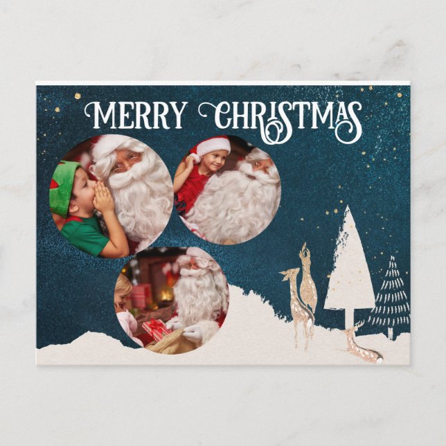 Elegant Personalised Photo Christmas Card (Front)