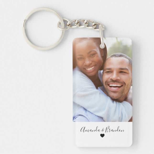 Elegant Personalised Photo Key Ring (Front)