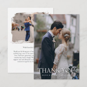 Elegant Personalised Photo Wedding Thank You Card
