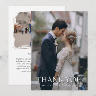 Elegant Personalised Photo Wedding Thank You Card