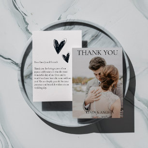 Elegant Personalised Photo Wedding Thank You Card