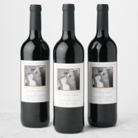 Elegant Personalised Photo Wine Label