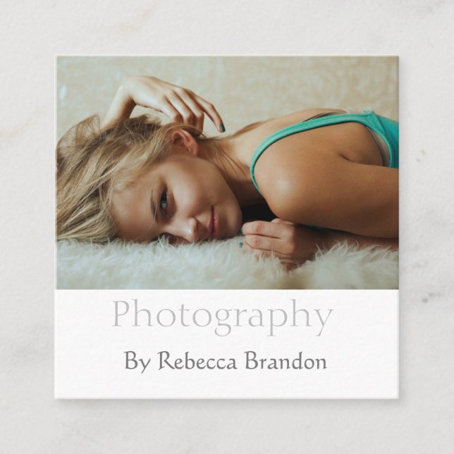 Elegant Personalised Photography Business Card (Front)
