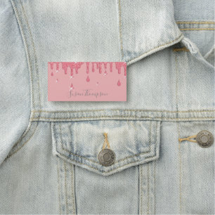 Elegant Personalised Pink Glitter Effect Sparkles  Name Tag