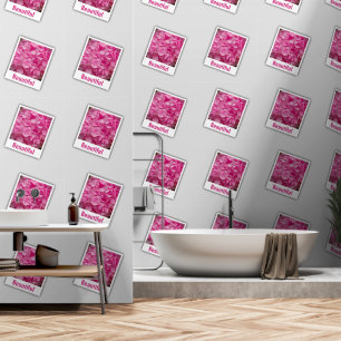 Elegant Personalised Pink Hydrangea Flower Pattern Wallpaper