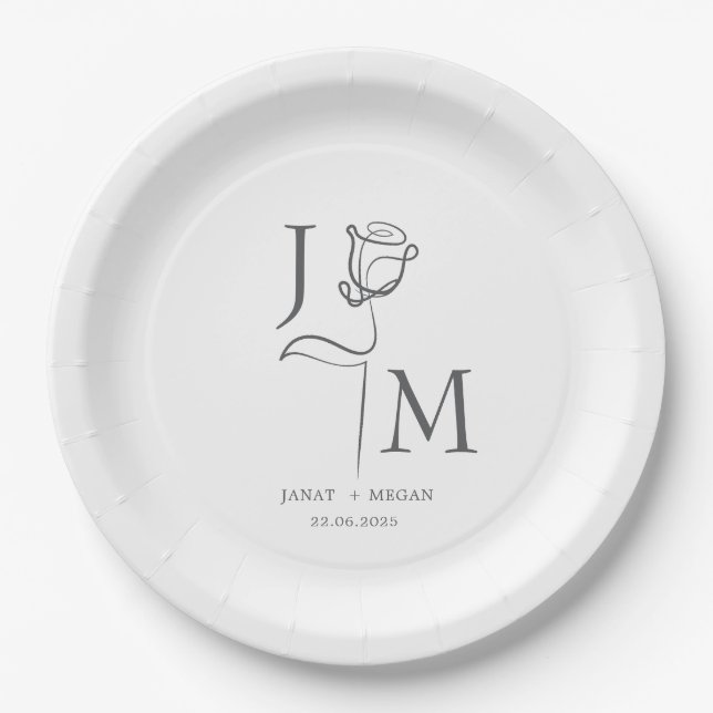 Elegant Personalised Plates | Custom Party Decor (Front)