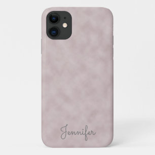 Elegant Personalised Rose Colour Parchment iPhone 11 Case