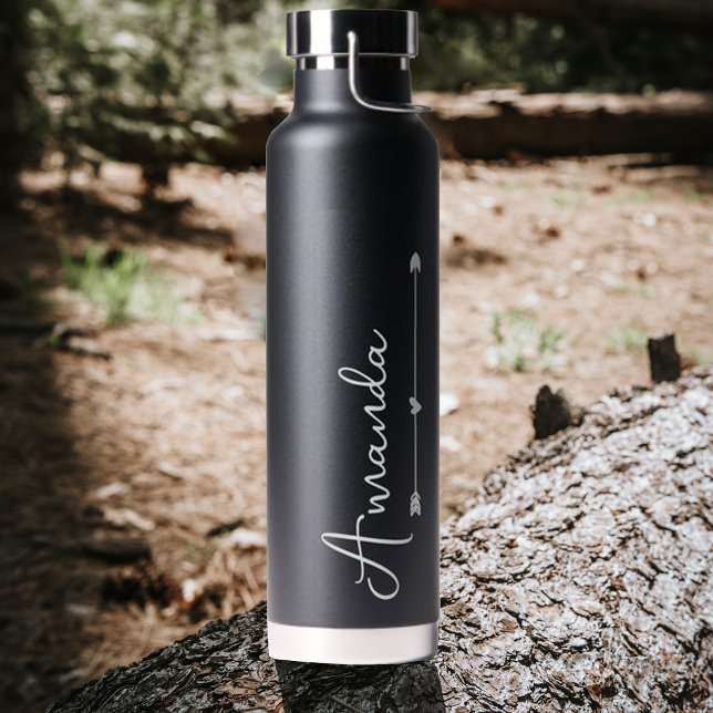  Elegant Personalised Script Heart Bridesmaid  Wat Water Bottle (Creator Uploaded)