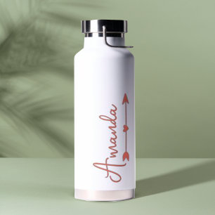  Elegant Personalised Script Heart Bridesmaid   Water Bottle