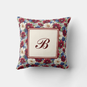 Elegant Personalised Stylish Romantic Floral Chic Cushion